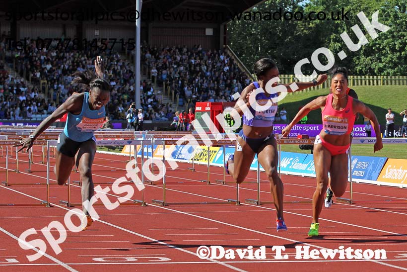 Womens 100 metres hurdles, IAAF Diamond League, Birmingham. Photo: David T. Hewitson/Sports for All Pics